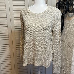 LUCKY S creamy knit sweater w funky lace up sides in great Preloved condition!
